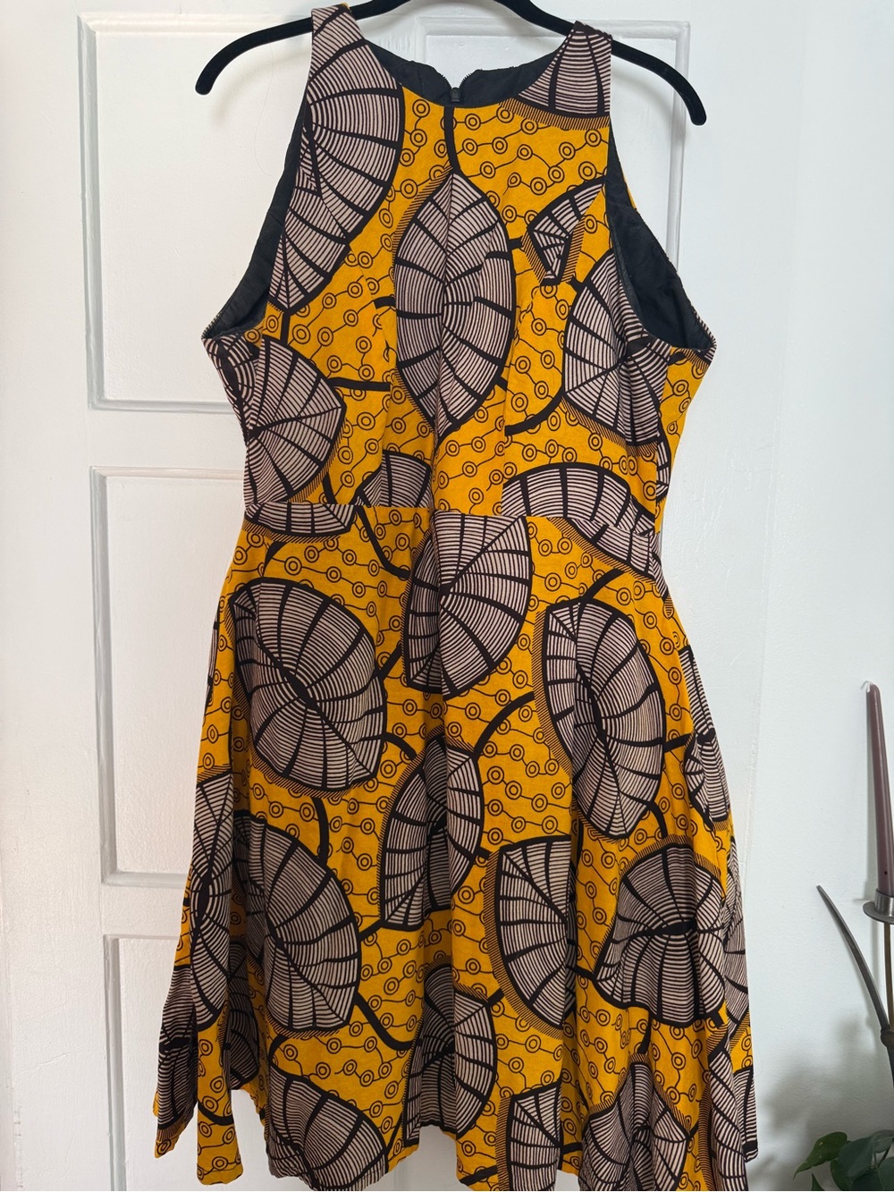 Women’s Yellow Patterned A-Line Dress - Ray Darten Handmade